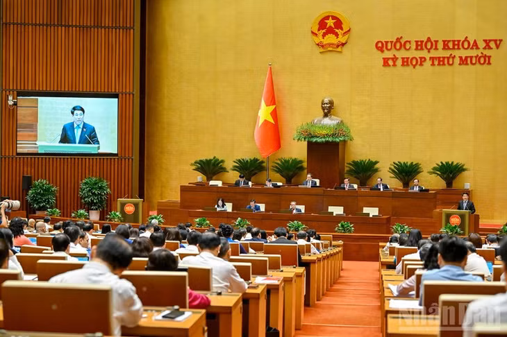 Quang cảnh Kỳ họp thứ 10, Quốc hội khóa XV. (Ảnh: DUY LINH)