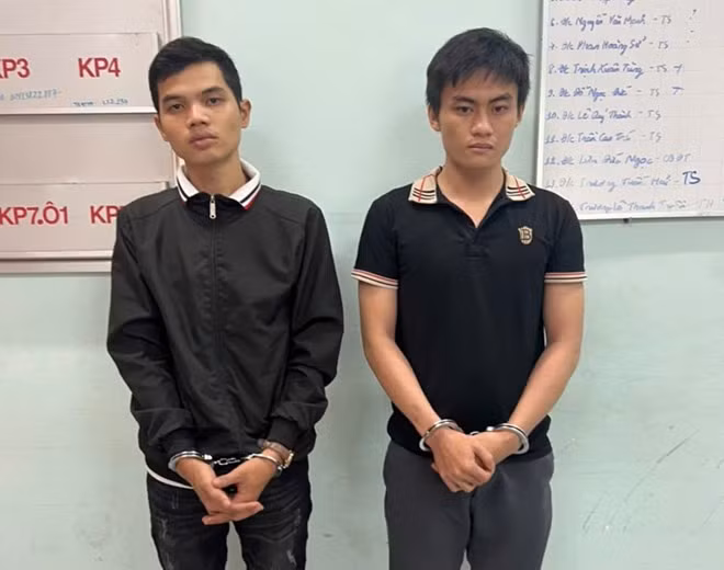 Nhóm đối tượng cướp tài sản của học sinh. Ảnh: Công an tỉnh Đồng Nai