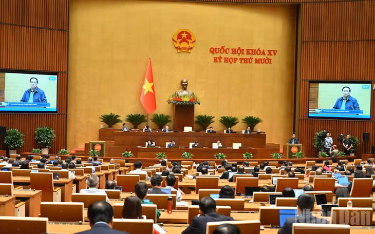 Quang cảnh phiên thảo luận của Quốc hội, chiều 30/10/2025. (Ảnh: THỦY NGUYÊN)