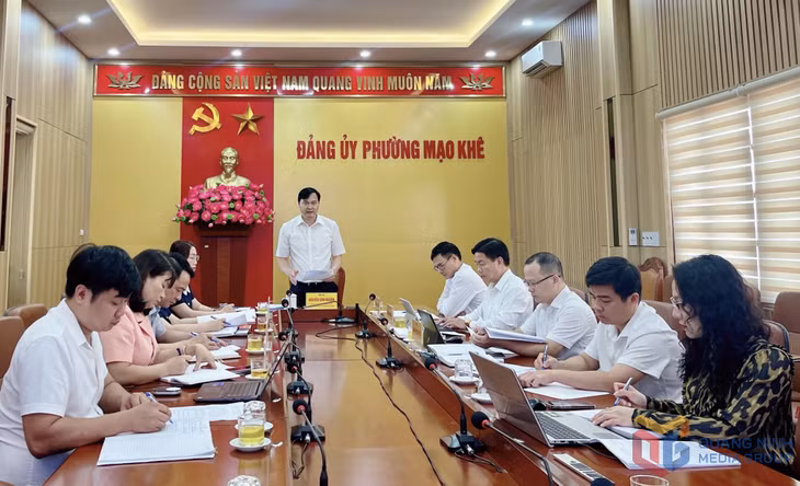 Đảng uỷ phường Mạo Khê họp rà soát, lên phương án cải tạo, bố trí lại không gian công cộng và hạ tầng giao thông tại các khu phố.
