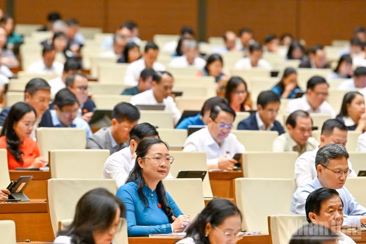 Các đại biểu dự phiên họp chiều 20/10. (Ảnh: DUY LINH)