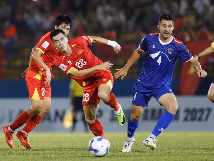 Tuyển Việt Nam thắng Nepal 3-1 tại vòng loại cuối Asian Cup 2027. Ảnh: Thanh Vũ