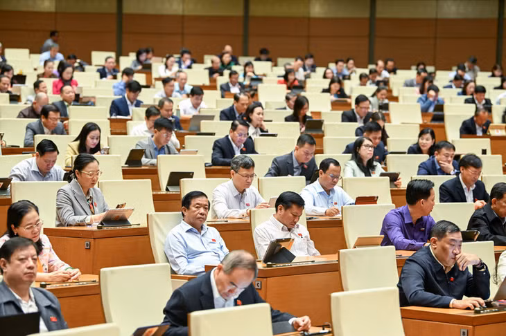 Các đại biểu dự phiên thảo luận sáng 24/10. (Ảnh: DUY LINH)