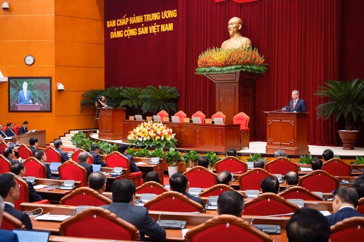 Theo Tổng Bí thư Tô Lâm, tinh thần xuyên suốt Hội nghị lần này là lấy kết quả làm thước đo, lấy nhân dân làm trung tâm, lấy kỷ cương làm nền tảng, lấy đổi mới sáng tạo làm động lực - Ảnh: VGP/Nhật Bắc