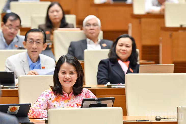 Các đại biểu Quốc hội tham dự phiên thảo luận. (Ảnh: THỦY NGUYÊN)
