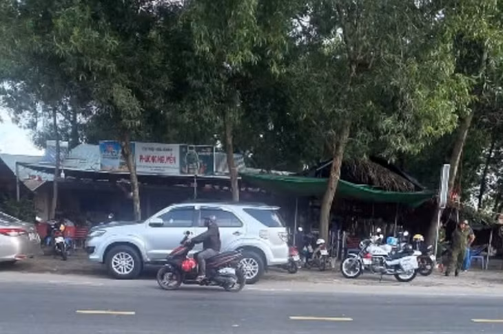 Quán cà phê nơi nữ chủ quán bị đâm tử vong. Ảnh: Công an cung cấp