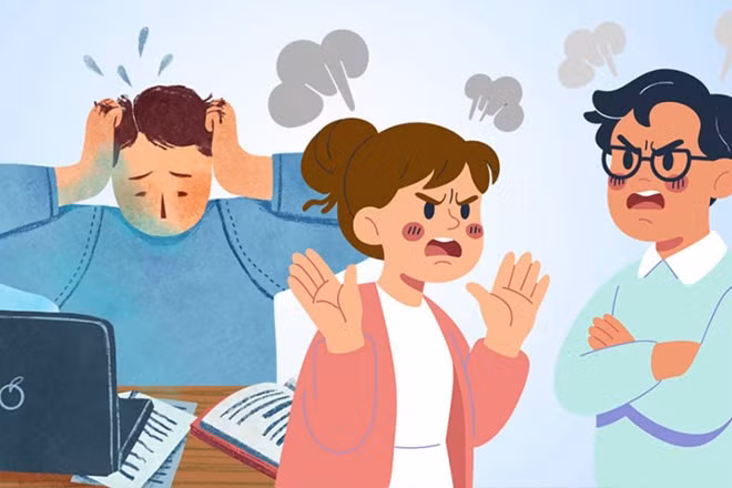 Ảnh hưởng của công việc đến cuộc sống gia đình và cách cân bằng. Đồ họa: Thiện Nhân
