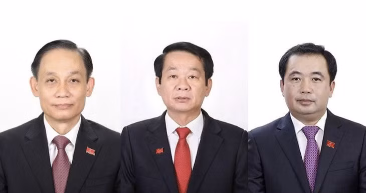 Từ trái qua phải: Ông Lê Hoài Trung, ông Đỗ Thanh Bình, ông Trần Đức Thắng