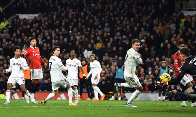 Bàn gỡ hoà của Jadon Sancho. Ảnh: EPL