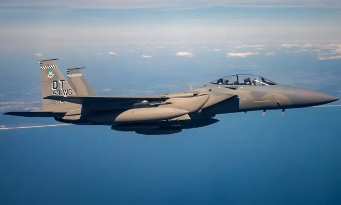Chiến đấu cơ F-15 Mỹ tại căn cứ không quân Eglin, bang Florida tháng 4/2021. Ảnh: Không quân Mỹ