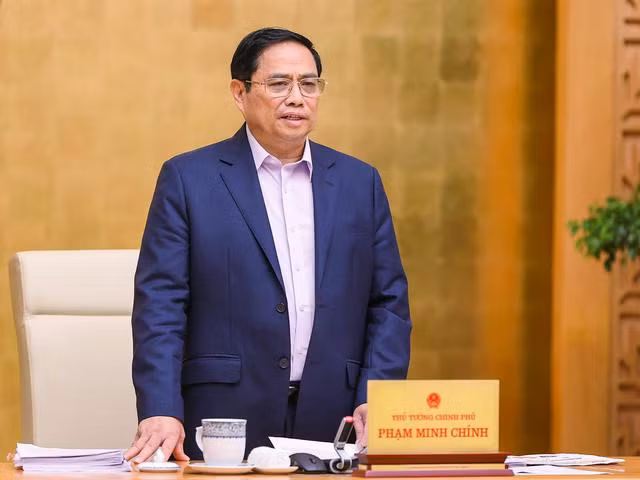 Thủ tướng Phạm Minh Chính chủ trì phiên họp Chính phủ thường kỳ tháng 5/2022 - Ảnh: VGP/Nhật Bắc