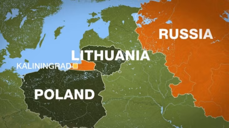 Lithuania cấm quá cảnh hàng hóa đến và rời khỏi vùng Kaliningrad của Nga. Ảnh chụp màn hình