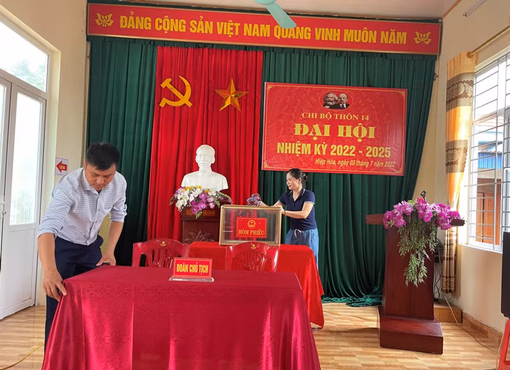 Chi bộ thôn 14 (xã Hiệp Hòa) đã chuẩn bị sẵn sàng điều kiện chuẩn bị tổ chức Đại hội Chi bộ nhiệm kỳ 2022-2025.