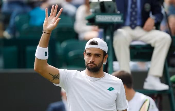 Berrettini từng vào chung kết Wimbledon năm ngoái, thua Djokovic sau bốn set. Ảnh: ATP
