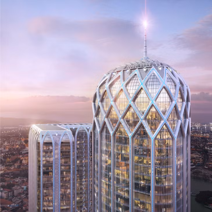 Dự án đi theo lối kết cấu Diagrid phức tạp, hiếm gặp trên thế giới, tương tự những tên tuổi lớn như 30 St Mary Axe của London hay tòa nhà Prada tại Tokyo.