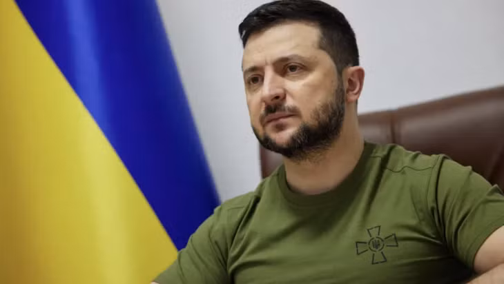 Tổng thống Ukraine Volodymyr Zelensky phát biểu trước Quốc hội Hàn Quốc qua video, ngày 11/4/222.