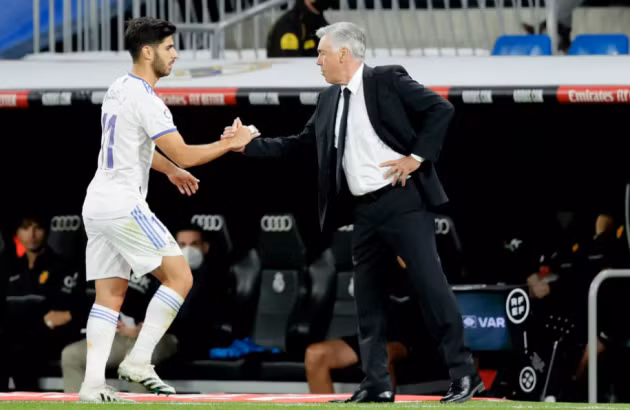 Asensio không có được suất đá chính dưới thời Carletto.