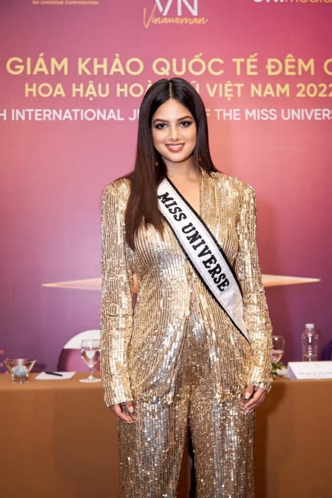 Harnaaz Sandhu - người đẹp Ấn Độ đăng quang Hoa hậu Hoàn vũ 2021. Ảnh: Miss Universe Vietnam