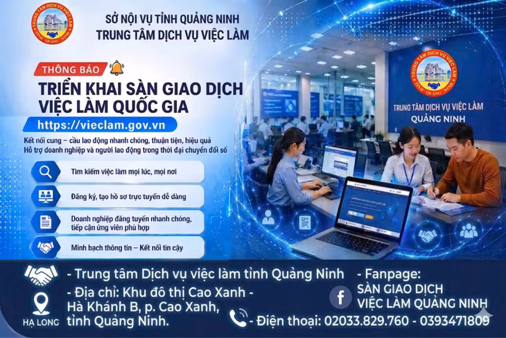 Sở Nội vụ tích cực tuyên truyền, giới thiệu đến người lao động Sàn giao dịch việc làm quốc gia (vieclam.gov.vn).