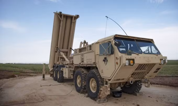 Xe phóng của tổ hợp THAAD Mỹ triển khai tại Israel năm 2019. Ảnh: US Army