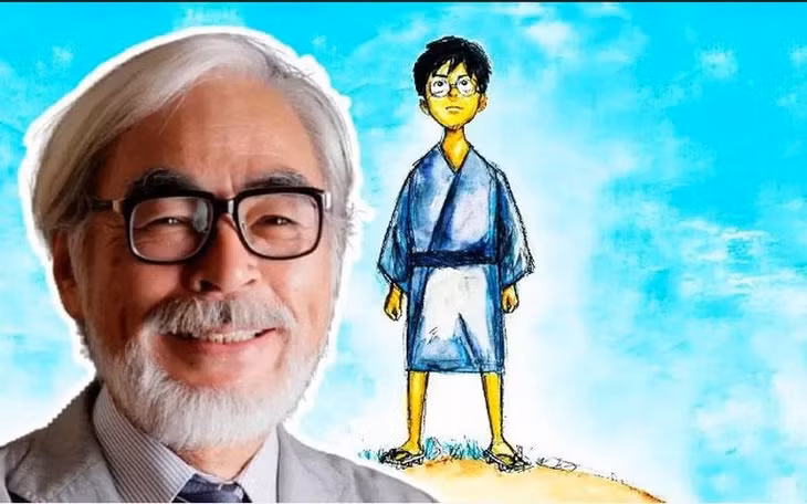 Đạo diễn Hayao Miyazaki và hình ảnh dự kiến của bộ phim.