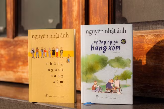 Phiên bản bìa mềm (trái) và phiên bản bìa cứng của Những người hàng xóm. Ảnh: NXB Trẻ.