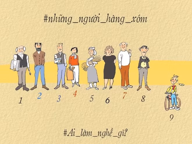 Các nhân vật trong tác phẩm Những người hàng xóm. Ảnh: NXB Trẻ.