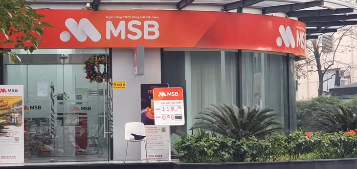 Ảnh chụp tại một chi nhánh của Ngân hàng MSB trên địa bàn TP.Hà Nội sáng 22.12.2022. Ảnh: Quang Dân