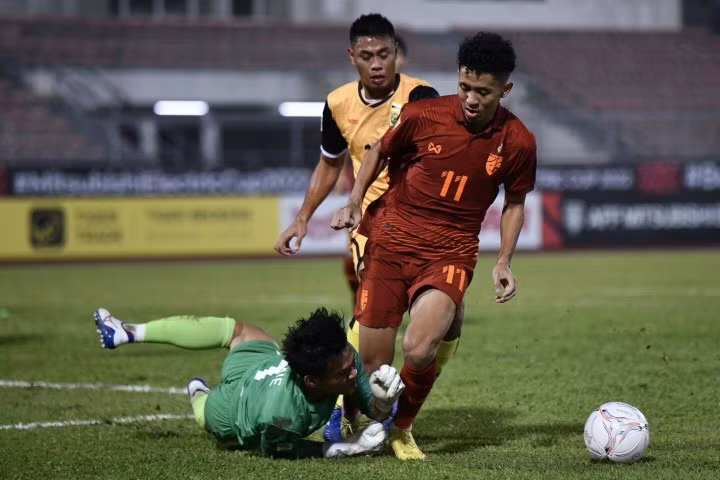 Đội tuyển Thái Lan dễ dàng đánh bại Brunei.