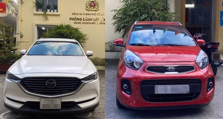 Tang vật ô tô mà lực lượng công an thu giữ. Ảnh: CACC