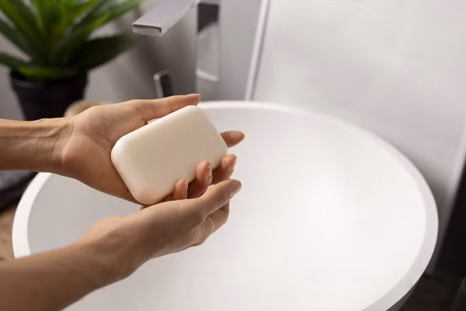 Một người đang rửa tay bằng xà phòng. Ảnh: Freepik