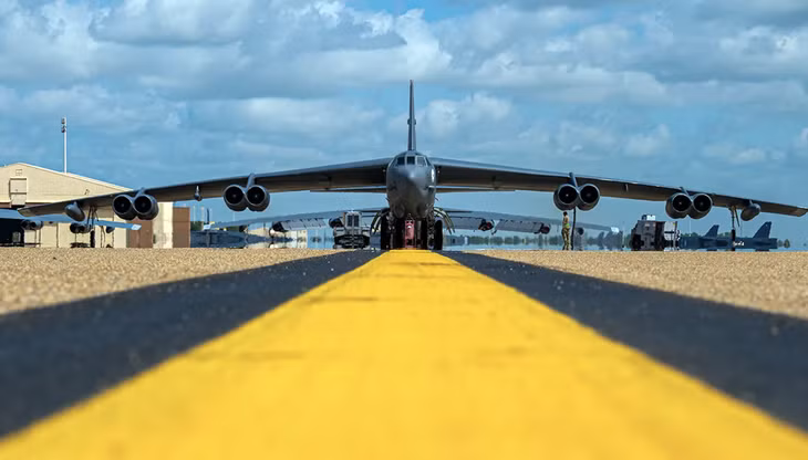 Một chiếc B-52 H tại căn cứ không quân Barksdale, bang Louisiana. Ảnh: Không quân Mỹ