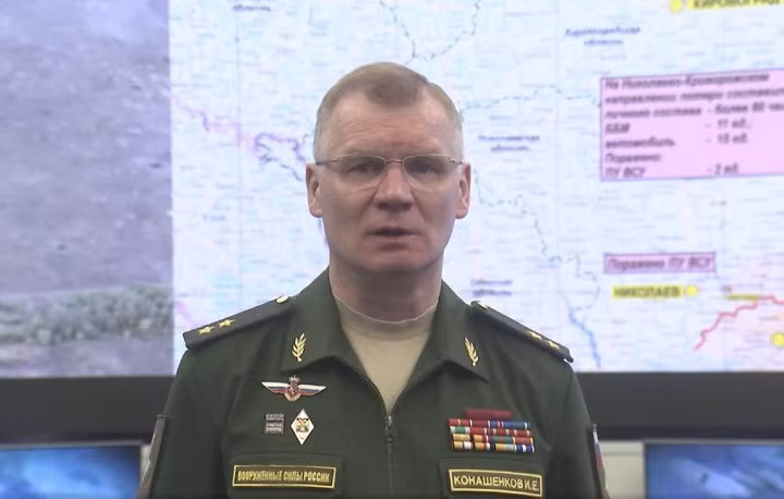 Người phát ngôn Bộ Quốc phòng Nga, Trung tướng Igor Konashenkov. (Ảnh: TASS)