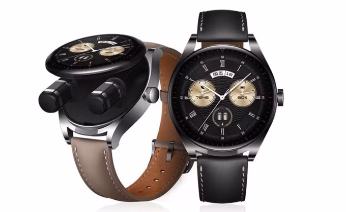 Huawei Watch Buds với thiết kế 2 trong 1 độc đáo. Ảnh: Huawei