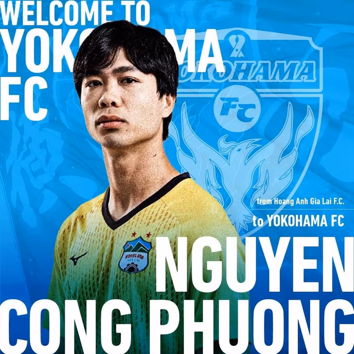 Yokohama FC công bố tân binh Công Phượng. Ảnh: Yokohama