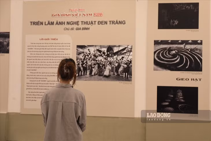 Triển lãm ảnh nghệ thuật về chủ đề gia đình trong khuôn khổ hoạt động Ngày hội Gia đình Việt Nam năm 2022. Ảnh: Thu Hoài - Hải Yến