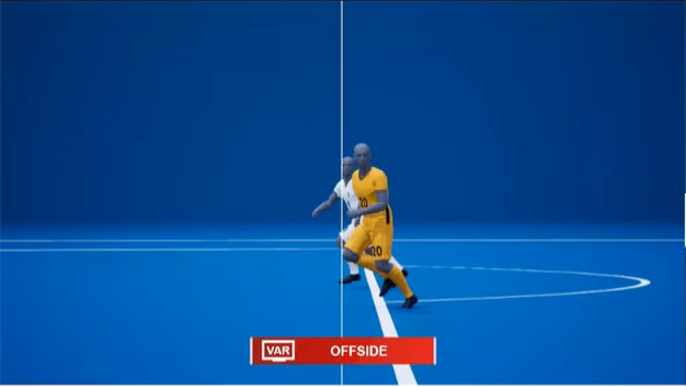 Công nghệ SAOT được áp dụng để bắt việt vị trong trận Croatia - Bỉ. Ảnh: FIFA