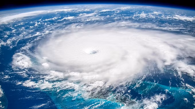 Ảnh vệ tinh của NASA chụp cơn bão Dorian vào năm 2019 (Ảnh: NASA).