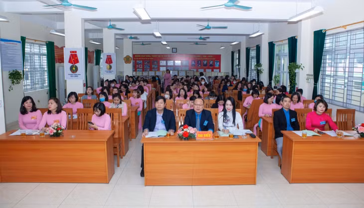 Quang cảnh Đại hội Công đoàn cơ sở Trường Mầm non Hạ Long (TP Hạ Long).