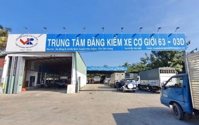 Đình chỉ hoạt động một tháng đối với đơn vị đăng kiểm xe cơ giới 63-03D ở Tiền Giang