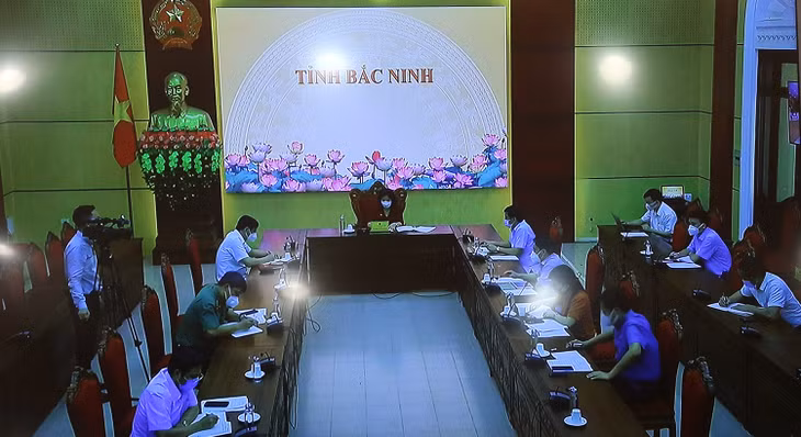 Điểm cầu tại tỉnh Bắc Ninh - Ảnh: VGP/Đình Nam Điểm cầu tại tỉnh Bắc Ninh - Ảnh: VGP/Đình Nam