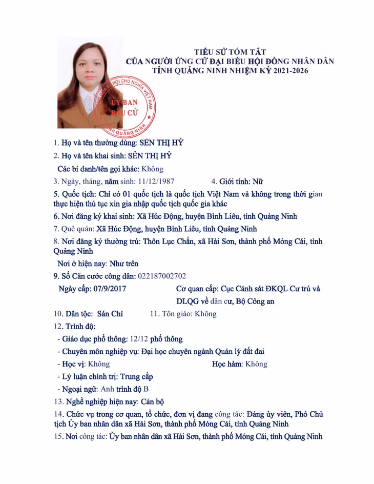 Tiểu sử tóm tắt của người ứng cử đại biểu HĐND tỉnh Quảng Ninh nhiệm kỳ 2021 - 2026 (Đơn vị bầu cử số 6) ảnh 3