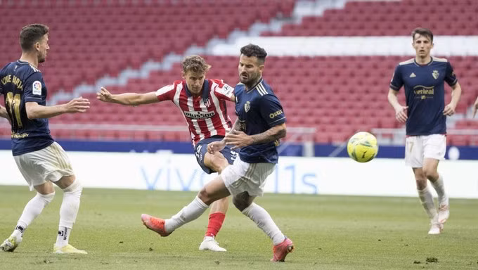 Atletico trận này dứt điểm cả thảy 26 cú, nhưng không thật sự hiệu quả. Ảnh: Mundo Deportivo