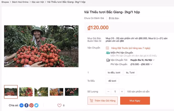 Nhưng nếu muốn mua, khách sẽ phải đặt hàng trước tới 7 ngày, do số lượng hàng chưa nhiều.
