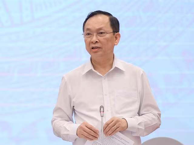 Phó Thống đốc Ngân hàng Nhà nước Việt Nam Đào Minh Tú trả lời về vấn đề tại ngân hàng MSB - Ảnh: VGP/Nhật Bắc