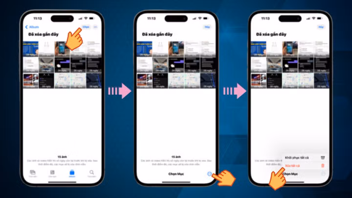 Xoá ảnh thùng rác iPhone