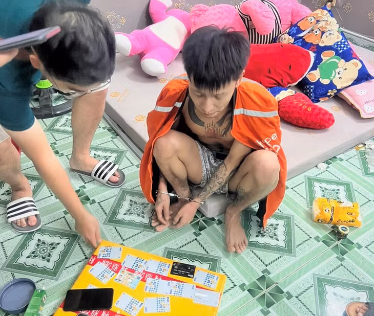 Đối tượng Lê Đình Hải bị bắt khi đang ở TP.HCM. Ảnh: CACC