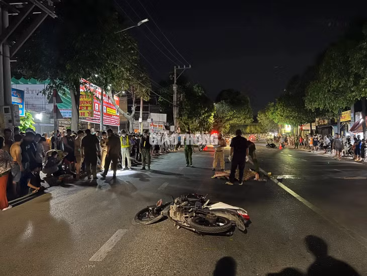 Hiện trường vụ tai nạn.