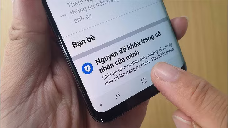 Thông báo hiện ra khi một người đã khóa trang Facebook cá nhân với người lạ (Ảnh: TH).
