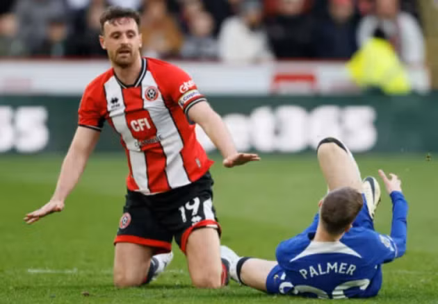 Palmer ở trận đấu với Sheffield United.